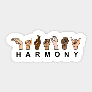 Harmony in Sign Language Sticker